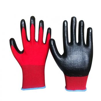 ZEBRA STRIPED NITRILE COATED GLOVES